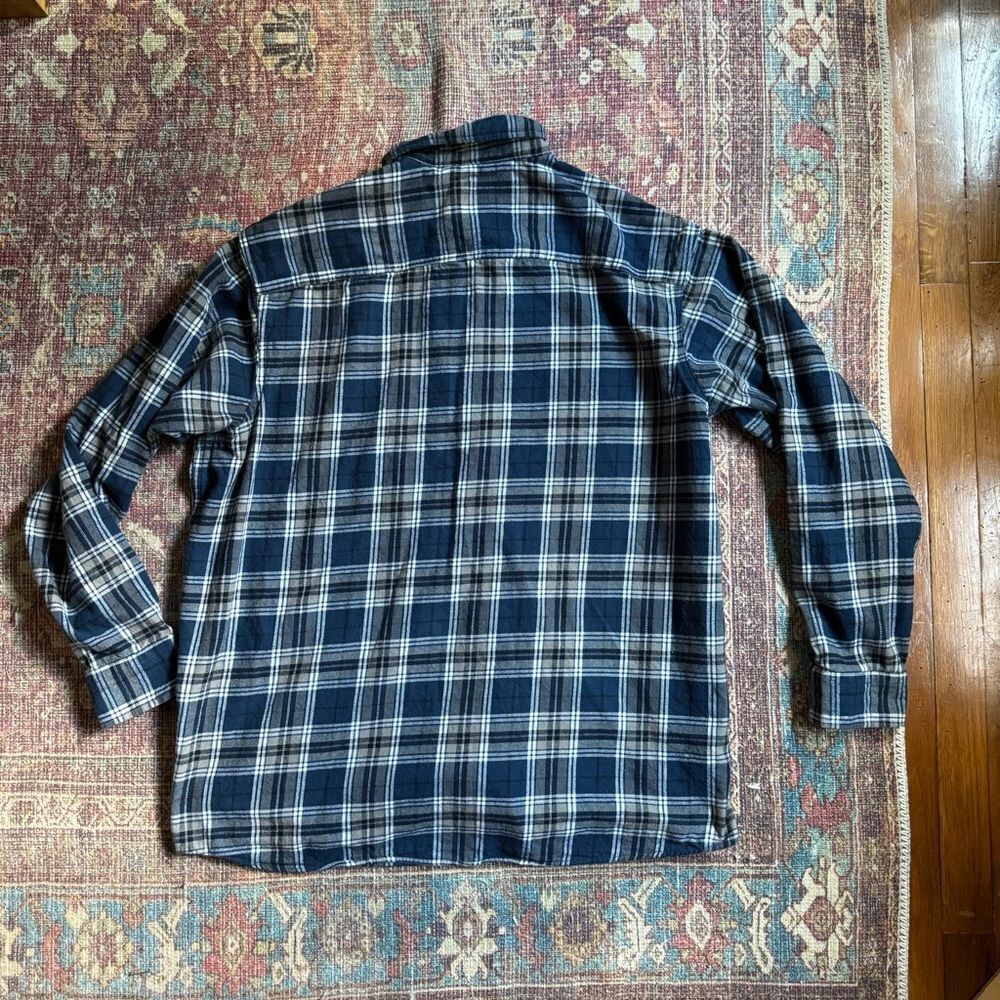 RedHead Men's 2XL Blue Plaid Flannel Shirt 100% Cotton - Picture 9 of 10
